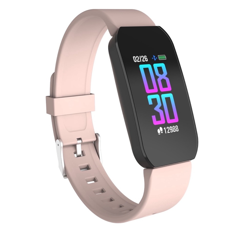 Itech Active Smartwatch Tracker for Men/Women, iOS & android Compatible (Blush)